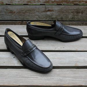 Polished Grey Leather Loafer, Men's Size 9.5 EEE, Made in Brazil